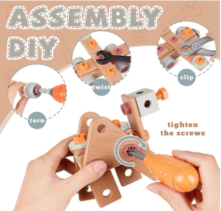 120 piece Pretend Play Tool Kit - Toy Emporium