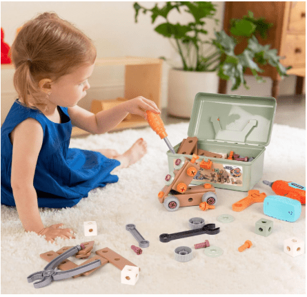 120 piece Pretend Play Tool Kit - Toy Emporium