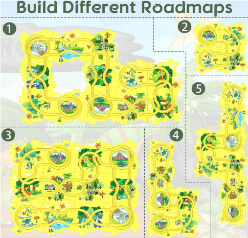 25pc Puzzle Rail Car - Toy Emporium