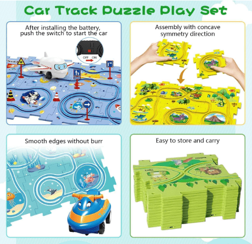 25pc Puzzle Rail Car - Toy Emporium