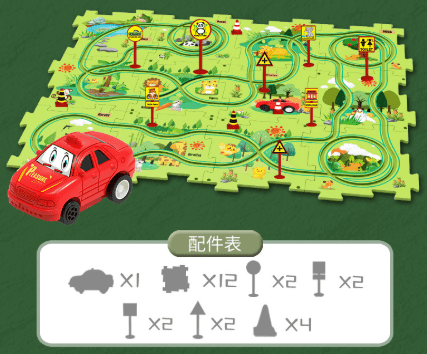 25pc Puzzle Rail Car - Toy Emporium