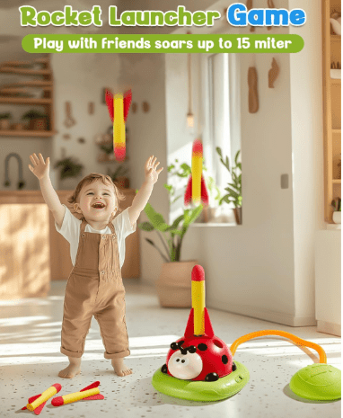 3in1 Musical Rotation Jump,Toss and Rocket Launcher - Toy Emporium