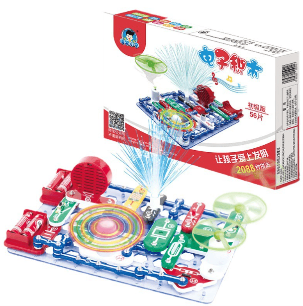 56pc Electronic Building Blocks ( Circuit Board) - Toy Emporium