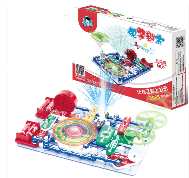 56pc Electronic Building Blocks ( Circuit Board) - Toy Emporium