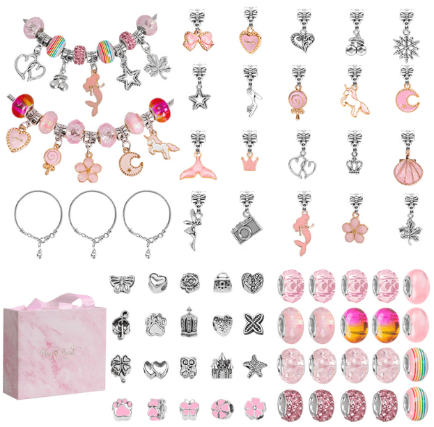63 pc DIY Charm Bracelet Set - Toy Emporium