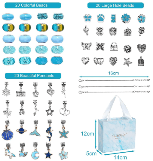 63 pc DIY Charm Bracelet Set - Toy Emporium