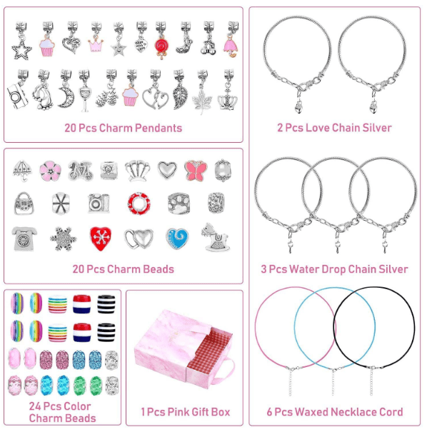 75pc DIY Charm Bracelet Set - Toy Emporium