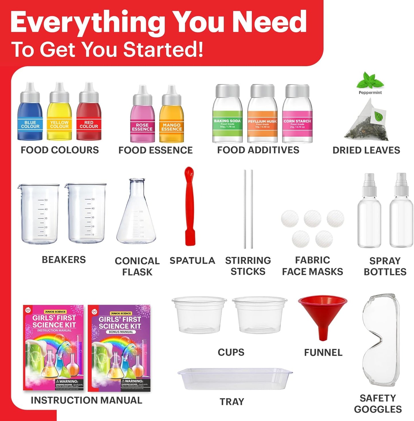 Girls Science Kit 100 Experiments - Toy Emporium