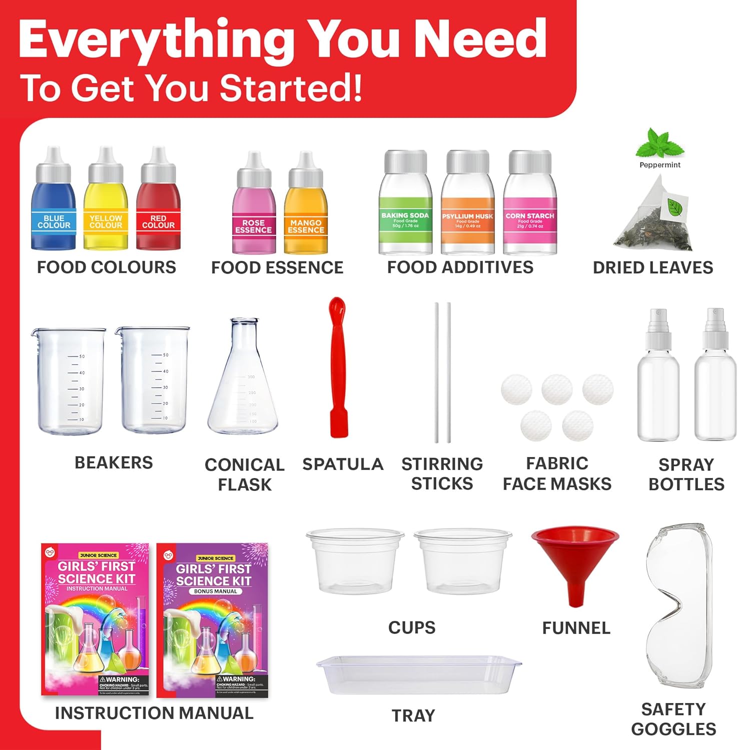 Girls Science Kit 100 Experiments - Toy Emporium