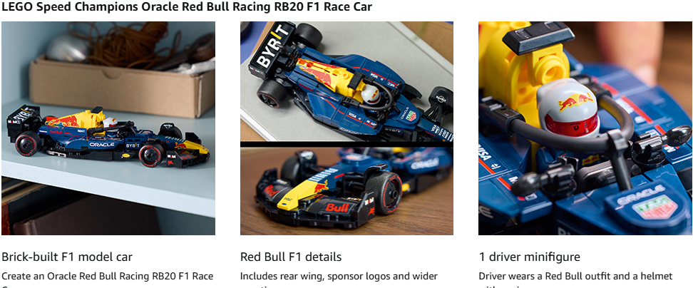 LEGO Speed Champions Oracle Red Bull RB20 F1 Race Car - Toy Emporium