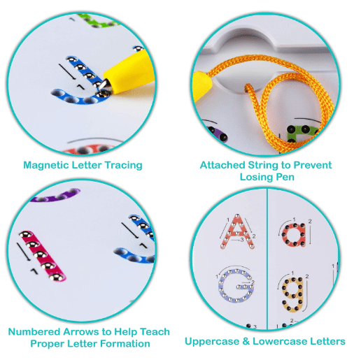 Magnetic Alphabet and Number Tracing Board - Toy Emporium