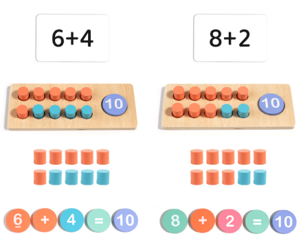 Montessori Ten Frame Mathematics Set - Toy Emporium