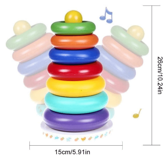 Musical Rainbow Stacking Ring - Toy Emporium