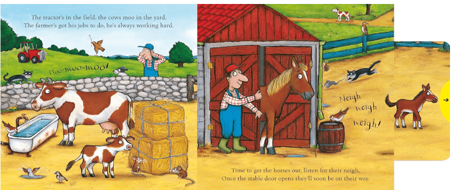 On the Farm: A Push, Pull, Slide Book - Toy Emporium