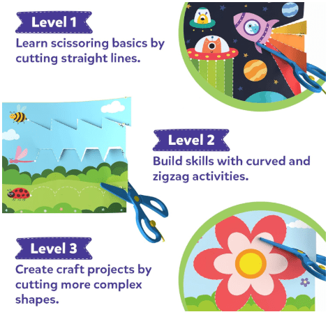 Scissor Skills Activity Book - Snip Snip Multi Theme - Toy Emporium