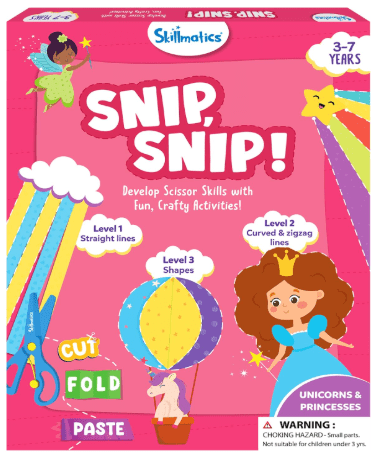 Scissor Skills Activity Book - Snip Snip Unicorn and Princess - Toy Emporium