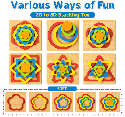 Shapes Stereo Puzzle - Toy Emporium