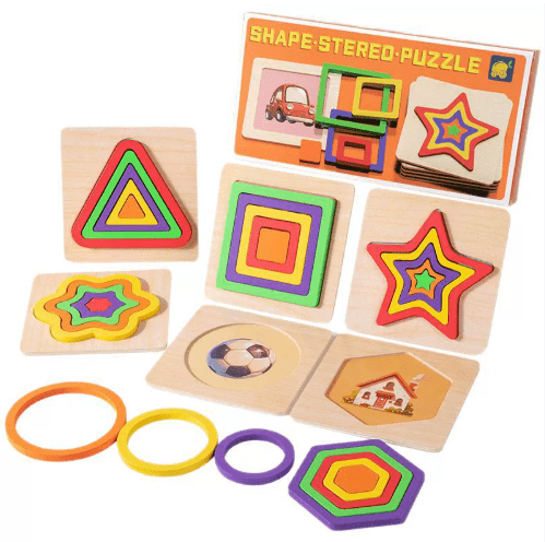 Shapes Stereo Puzzle - Toy Emporium