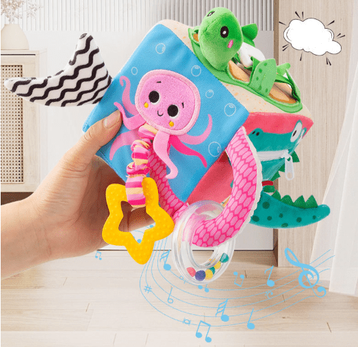 Soft Rattle Busy Cube - Toy Emporium