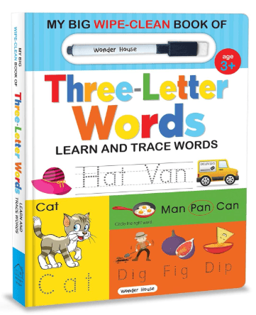 Three Letter Words: Learn And Trace Words - Toy Emporium
