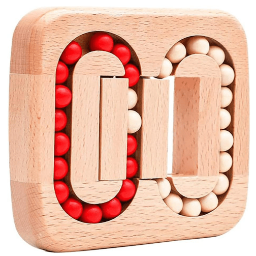 Wooden Flat Ball Maze Puzzle - Toy Emporium