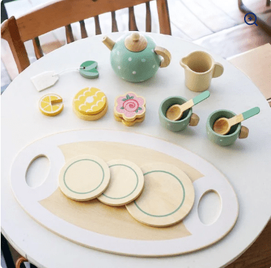 Wooden Tea Set (Green) - Toy Emporium