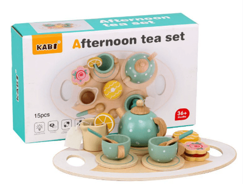 Wooden Tea Set (Green) - Toy Emporium